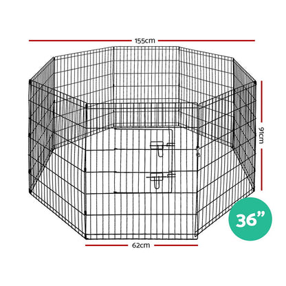 i.Pet 36" 8 Panel Dog Playpen Pet Fence Exercise Cage Enclosure Play Pen.