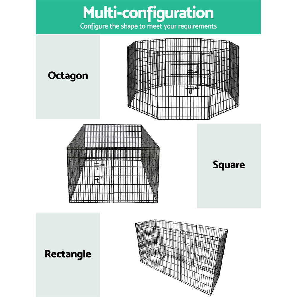 i.Pet 36" 8 Panel Dog Playpen Pet Fence Exercise Cage Enclosure Play Pen.