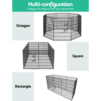 i.Pet 36" 8 Panel Dog Playpen Pet Fence Exercise Cage Enclosure Play Pen.