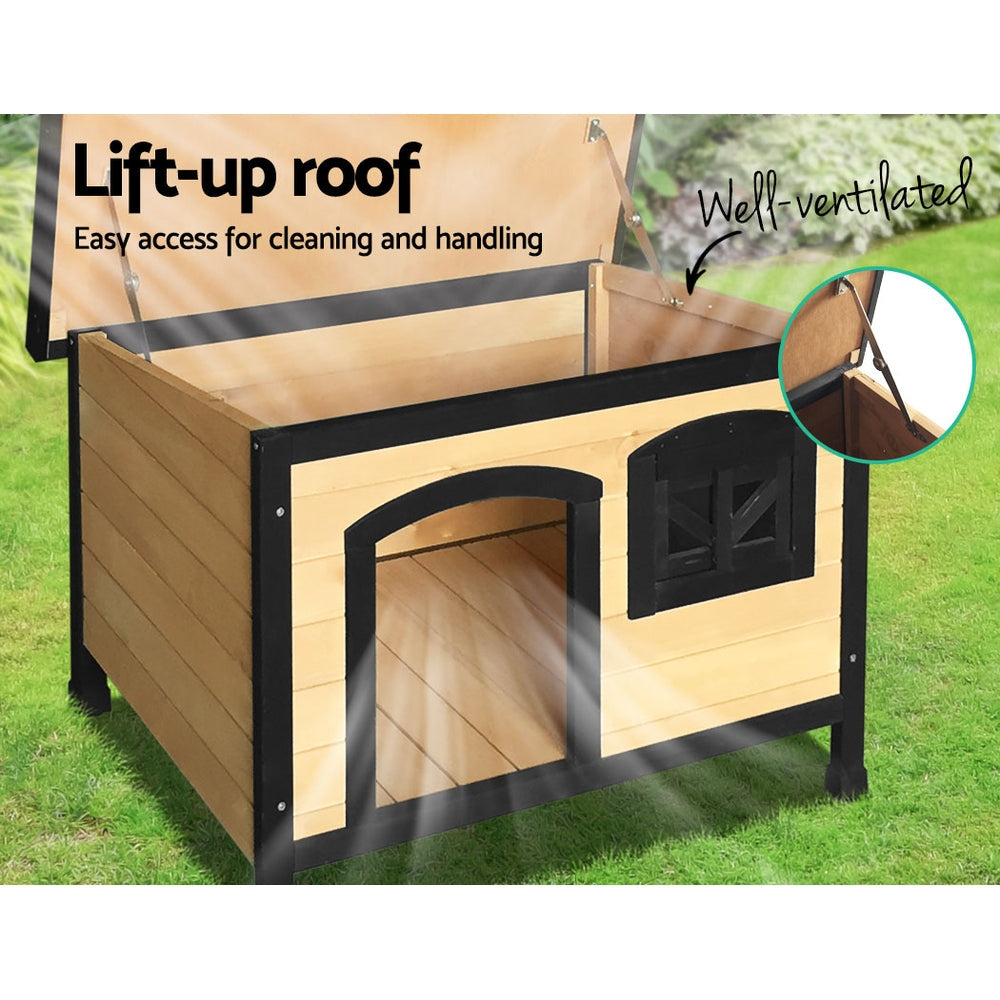 i.Pet Dog Kennel Extra Large Wooden Outdoor Indoor Puppy Pet House Cabin Crate Weatherproof.