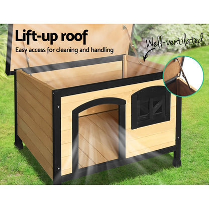 i.Pet Dog Kennel Extra Large Wooden Outdoor Indoor Puppy Pet House Cabin Crate Weatherproof.