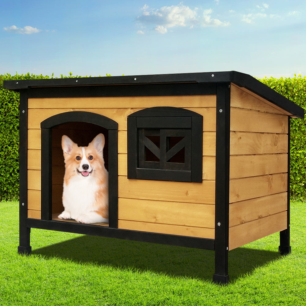 i.Pet Dog Kennel Extra Large Wooden Outdoor Indoor Puppy Pet House Cabin Crate Weatherproof.