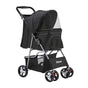 i.Pet 4 Wheel Pet Stroller - Black.