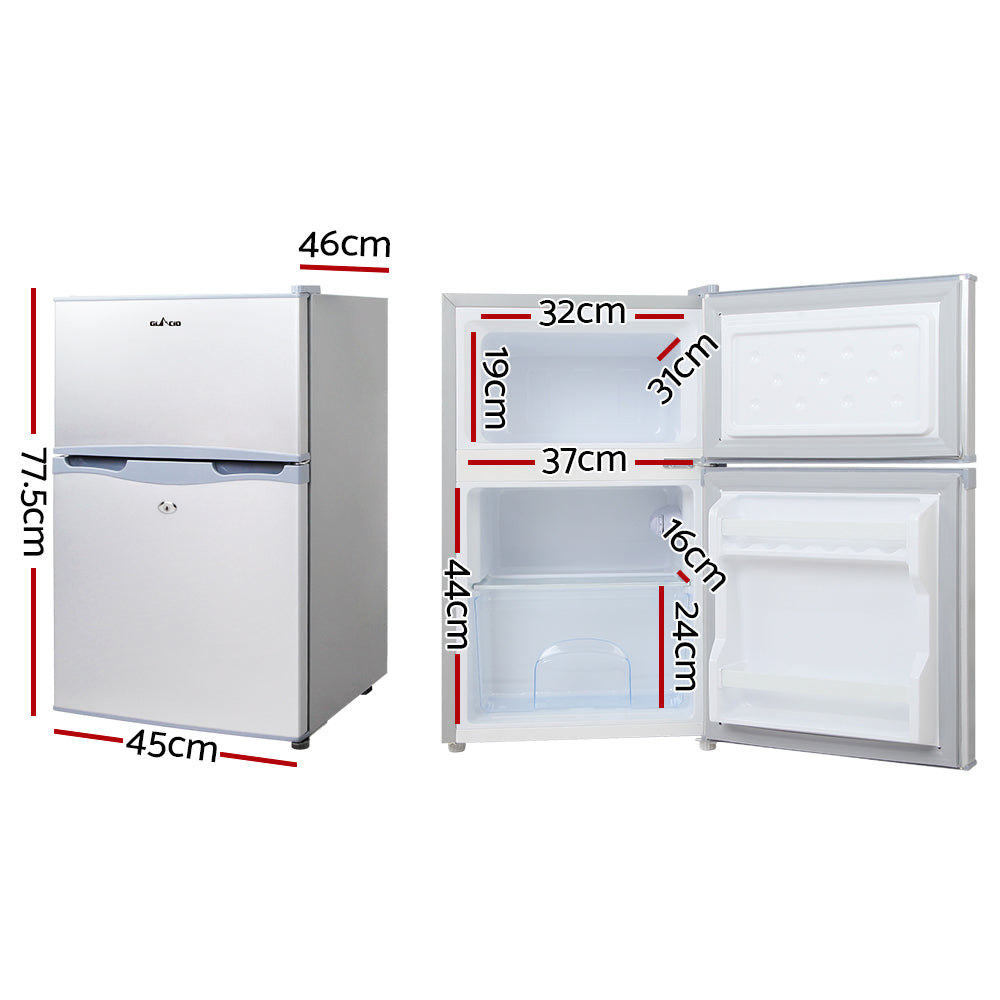 Glacio 65L Portable Fridge Freezer Bar Upright 12V/24V/240V Camping Caravan.