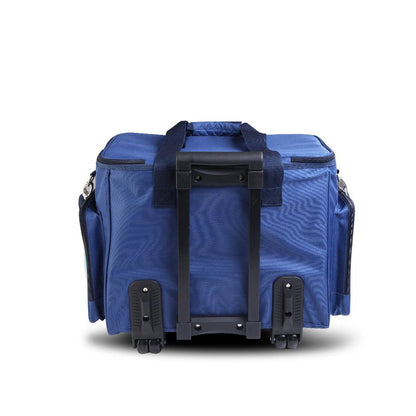 Alfresco 6 Person Picnic Basket Set Bag Wheels Insulated Trolley.