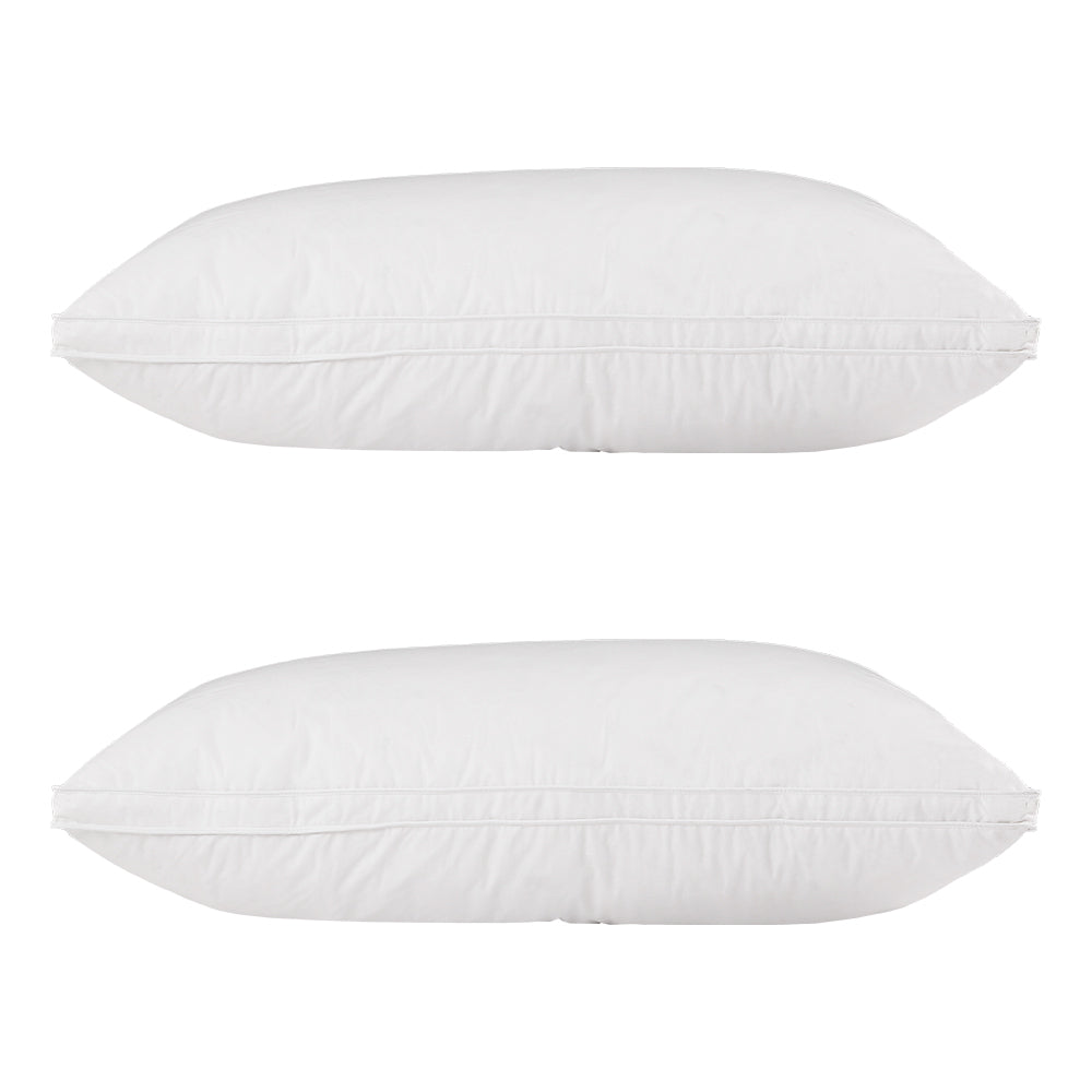 Giselle Bedding Goose Feather Down Pillow Luxury Twin Pack.