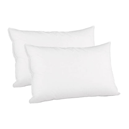 Giselle Bedding Goose Feather Down Pillow Luxury Twin Pack.