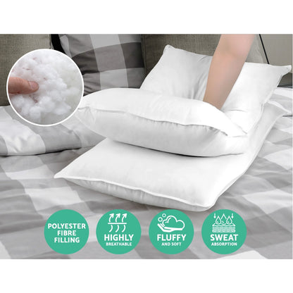 Giselle Bedding 4 Pack Bed Pillow Family Hotel 48X73CM.
