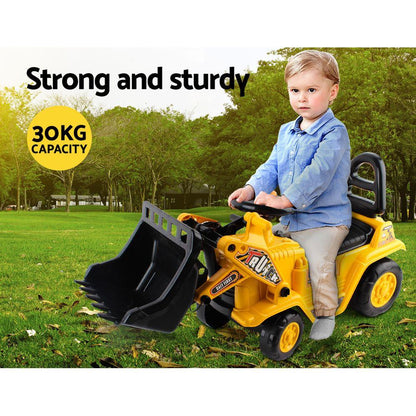 Keezi Ride On Car Toys Kids Excavator Bulldozer Sandpit Digger Car Pretend Play.