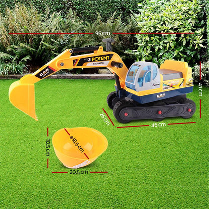 Keezi Ride On Car Toys Kids Excavator Digger Sandpit Bulldozer Car Pretend Play.