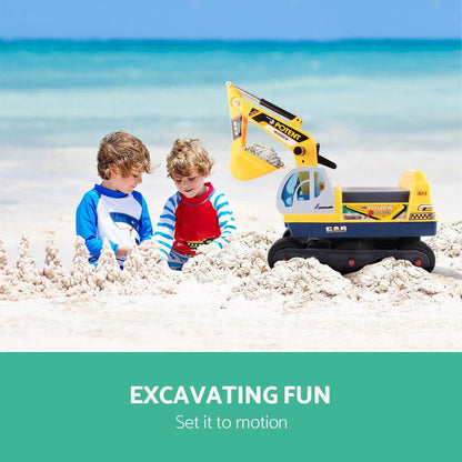 Keezi Ride On Car Toys Kids Excavator Digger Sandpit Bulldozer Car Pretend Play.