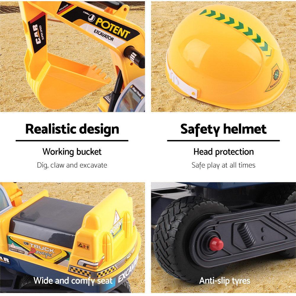 Keezi Ride On Car Toys Kids Excavator Digger Sandpit Bulldozer Car Pretend Play.