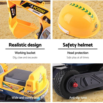 Keezi Ride On Car Toys Kids Excavator Digger Sandpit Bulldozer Car Pretend Play.