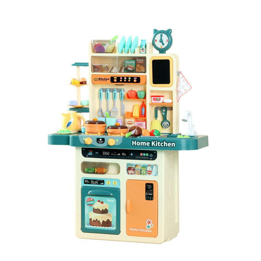 Keezi Kids Kitchen Pretend Play Set Cooking Sound Steam Light Function.