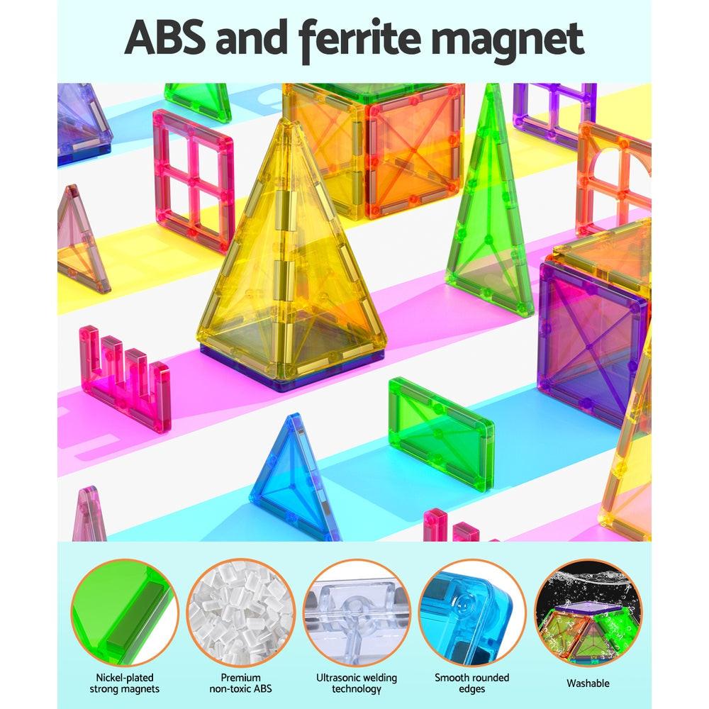 Keezi 60pcs Kids Magnetic Tiles Blocks Building Educational Toys Children Gift.