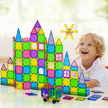 Keezi 60pcs Kids Magnetic Tiles Blocks Building Educational Toys Children Gift.