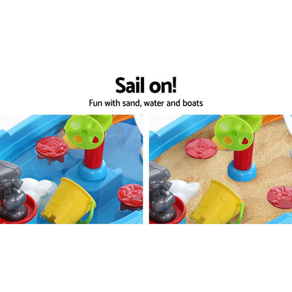 Keezi Kids Sandpit Pretend Play Set Outdoor Toys Water Table Activity Play Set.