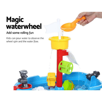 Keezi Kids Sandpit Pretend Play Set Outdoor Toys Water Table Activity Play Set.