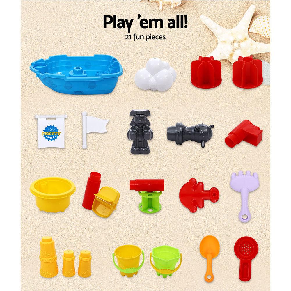 Keezi Kids Sandpit Pretend Play Set Outdoor Toys Water Table Activity Play Set.