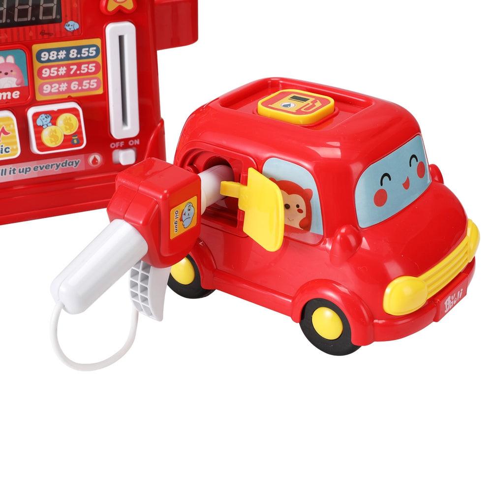 Keezi Kids Gas Petrol Station Pumper Pretend Play Toys Car Music Card Playset.