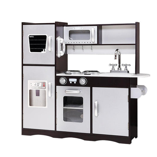 Keezi Kids Kitchen Play Set Wooden Pretend Toys Cooking Children Stove Fridge.