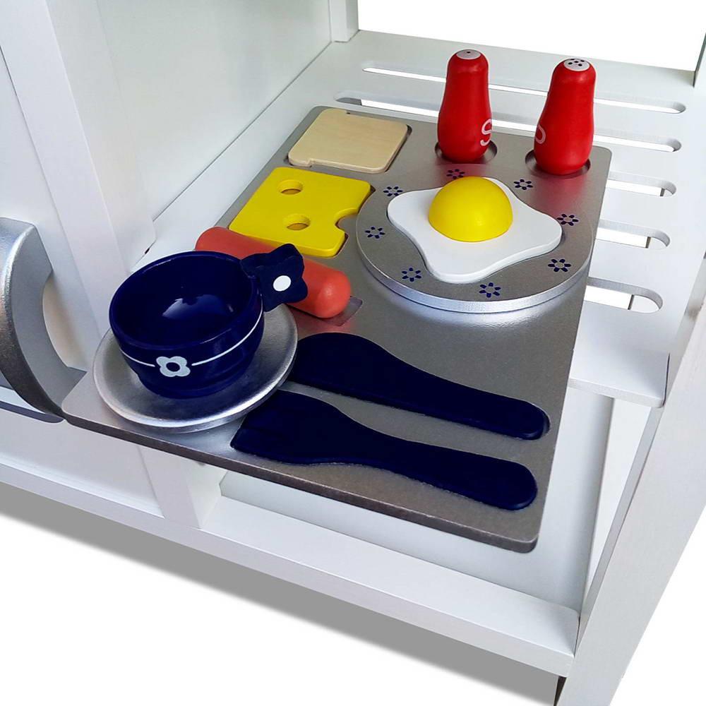 Keezi Kids Kitchen Play Set Wooden Pretend Toys Cooking Children Cookware Food.
