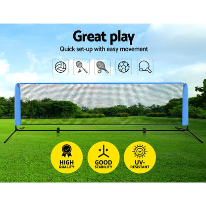 Everfit 3m Badminton Tennis Net Portable Volleyball Kit Adjustable Height.