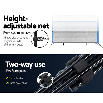 Everfit 3m Badminton Tennis Net Portable Volleyball Kit Adjustable Height.
