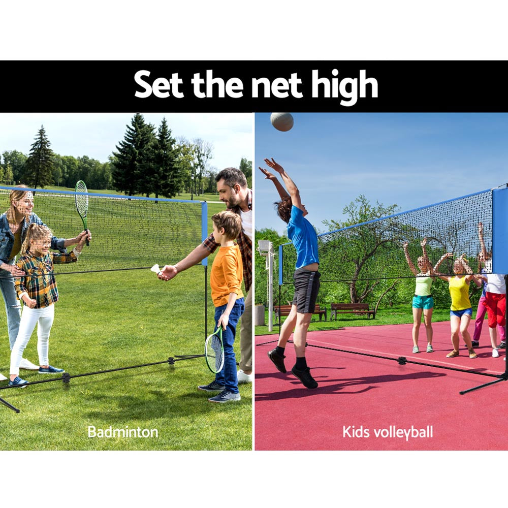 Everfit 3m Badminton Tennis Net Portable Volleyball Kit Adjustable Height.