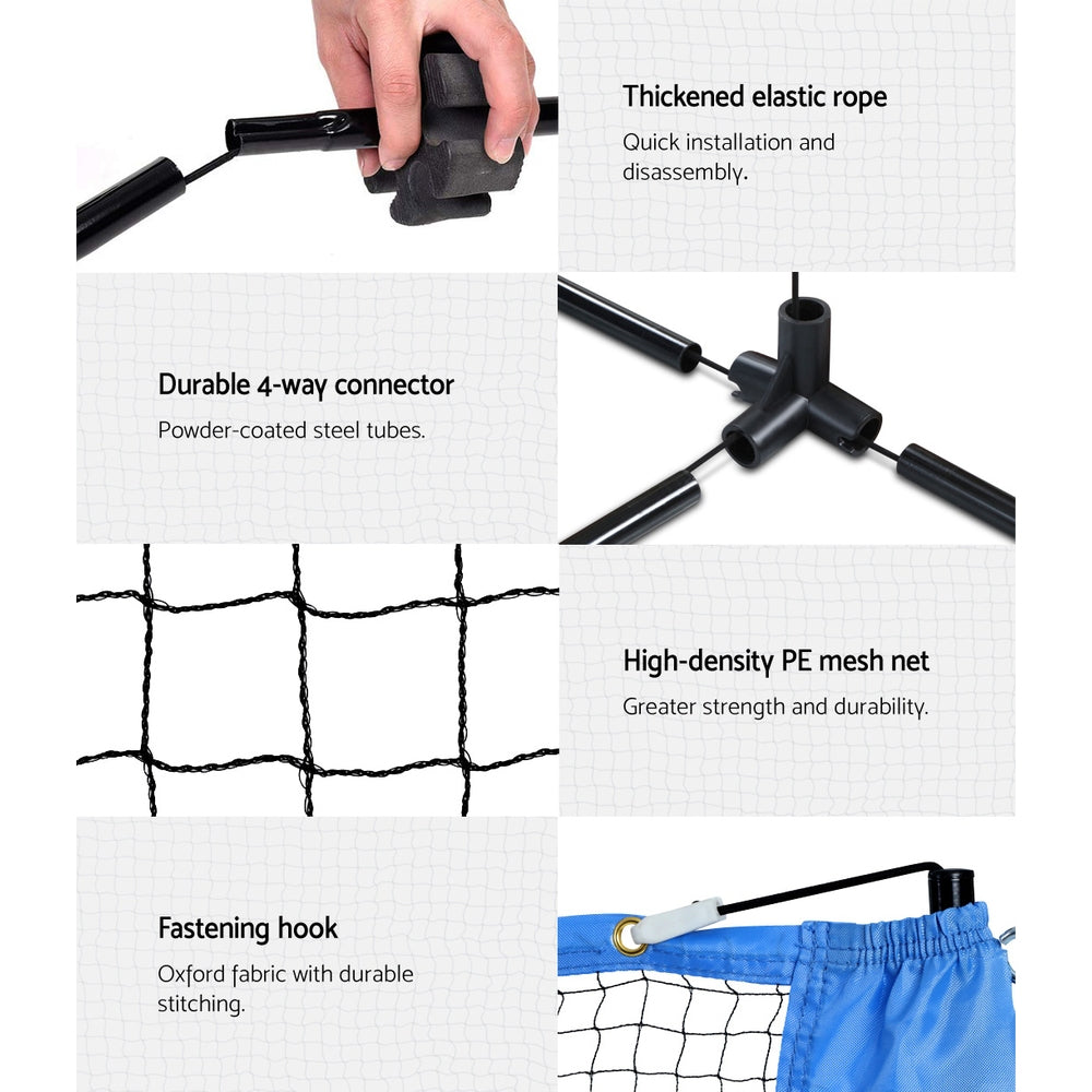 Everfit 3m Badminton Tennis Net Portable Volleyball Kit Adjustable Height.