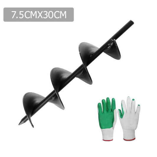 GIANTZ Power Garden Auger Small Earth Planter 75 X 300MM Black.