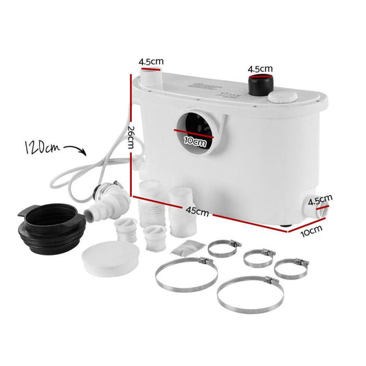Giantz Macerator Sewerage Pump Waste Water Marine Toilet Disposal Unit Clean.