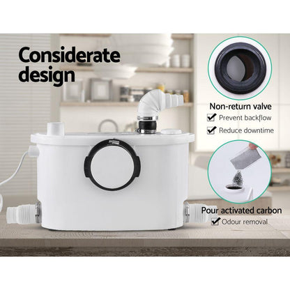 Giantz Macerator Sewerage Pump Waste Water Marine Toilet Disposal Unit Clean.