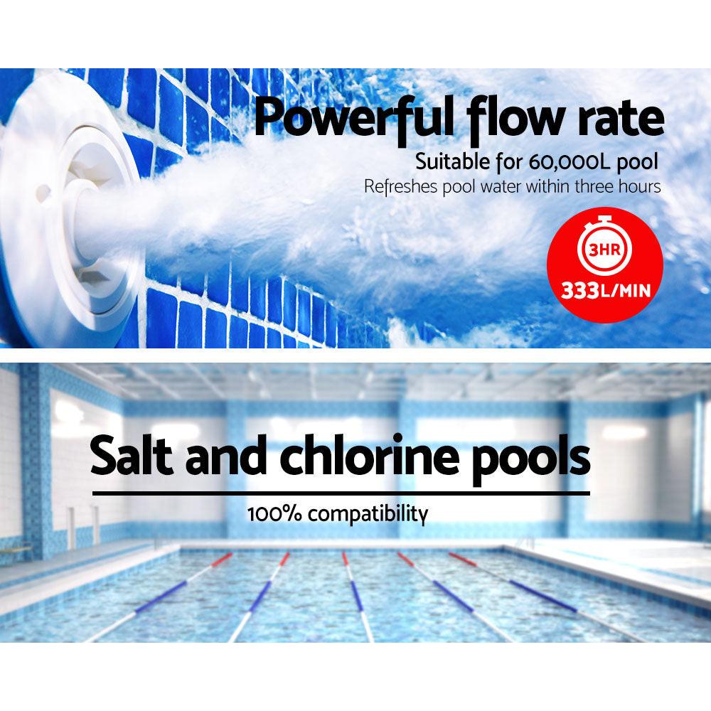 Giantz Pool Pump Swimming Pump Water 1200W Max. 1.6HP Electric Circulation Spa Filter.