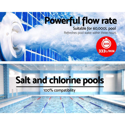 Giantz Pool Pump Swimming Pump Water 1200W Max. 1.6HP Electric Circulation Spa Filter.