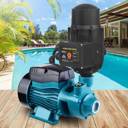 Giantz Peripheral Water Pump Garden Boiler Car Wash Auto Irrigation QB60 Black.