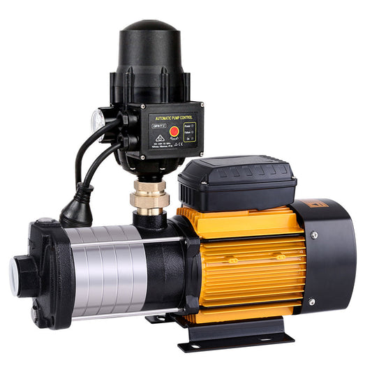 Giantz Garden Water Pump High Pressure 2500W Max 6-Stage Tank Irrigation Transfer Booster Pump Black.