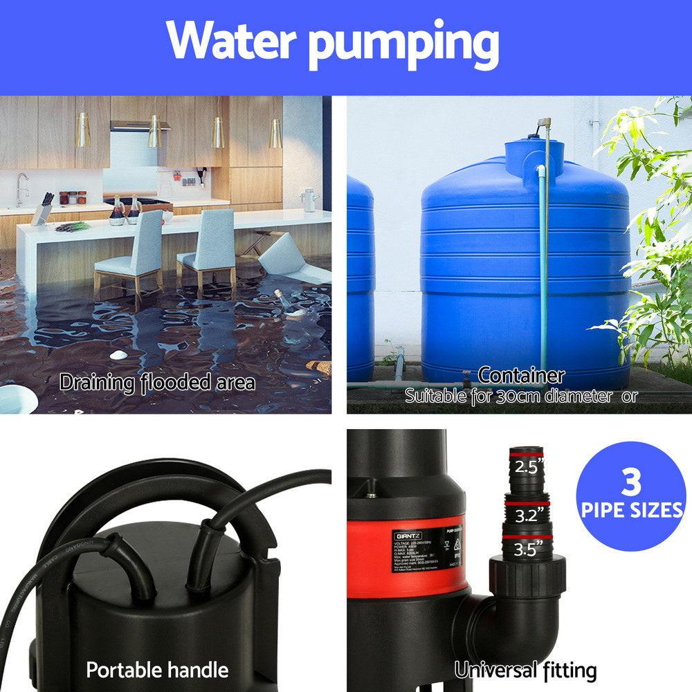 Giantz Garden Submersible Pump 400W Dirty Water Bore Tank Well Steel Sewerage.