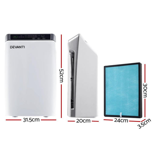 Devanti Air Purifier 4 Stage HEPA w/Replacement Filter.