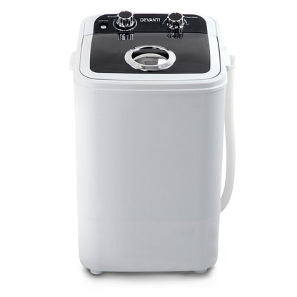 Devanti Portable Washing Machine 4.6KG Black.
