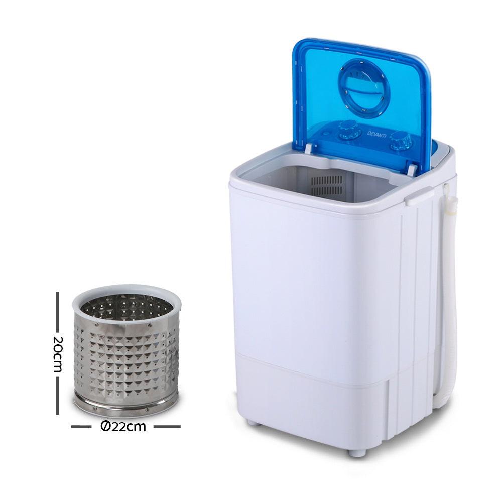 Devanti Portable Washing Machine 4.6KG Blue.