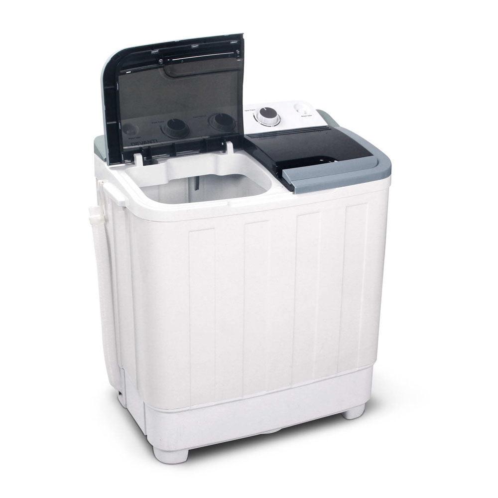 Devanti Portable Washing Machine Twin Tub 4.6KG White.