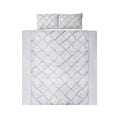 Giselle Bedding Quilt Cover Set Diamond Pinch Grey Queen.