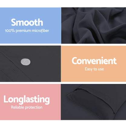 Giselle Bedding Quilt Cover Set Classic Black Queen.