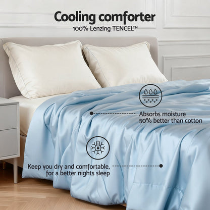 Giselle Tencel Quilt 200GSM Summer Quilts Comforter Doona Light Weight Soft Throw Blanket Queen