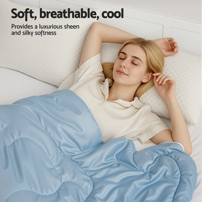 Giselle Tencel Quilt 200GSM Summer Quilts Comforter Doona Light Weight Soft Throw Blanket Queen