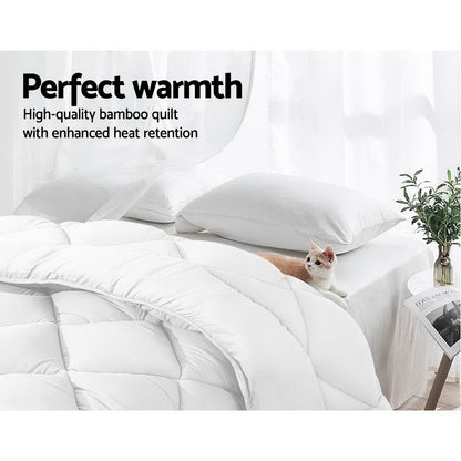 Giselle Bedding 700GSM Microfibre Bamboo Quilt King.