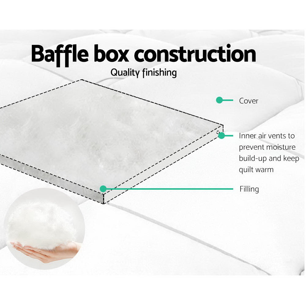 Giselle Bedding 700GSM Microfibre Bamboo Quilt Super King.