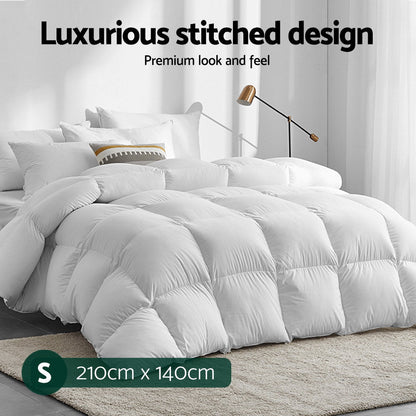 Giselle Bedding 700GSM Duck Down Feather Quilt Duvet Doona Winter Blanket Single