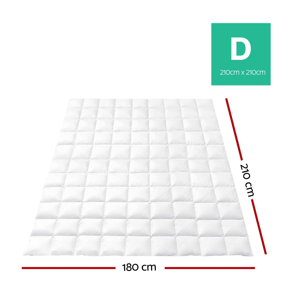 Giselle Bedding 700GSM Goose Down Feather Quilt Double.
